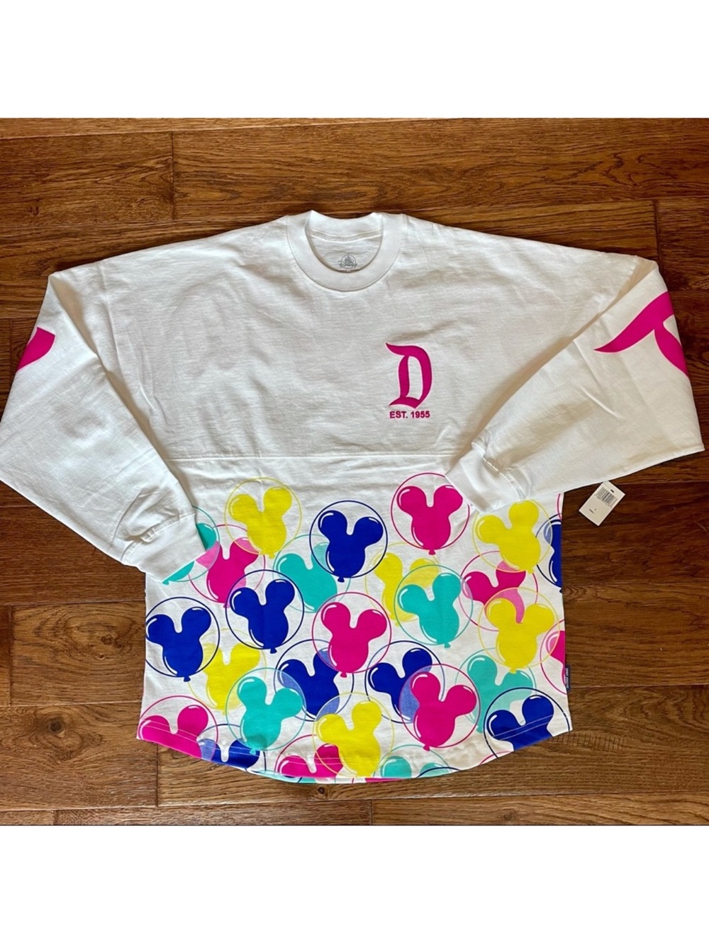 Disney Parks Balloon Mickey Spirit Jersey Shirt NWT Size Large Disneyland